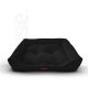 Paws Black bolster Dog bed Rectangular cosy bed for small-sized pets