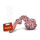 Rope toy with knotted ball